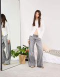 Zara Light Grey Wide-Leg Jeans. (Minor Fault) - lessthan1thousand