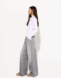 Zara Light Grey Wide-Leg Jeans. (Minor Fault) - lessthan1thousand
