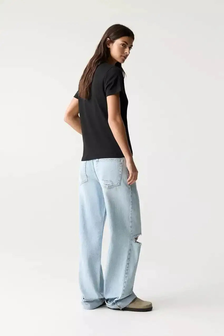 LT1K Regular Pure Black Essential T-Shirt. - lessthan1thousand