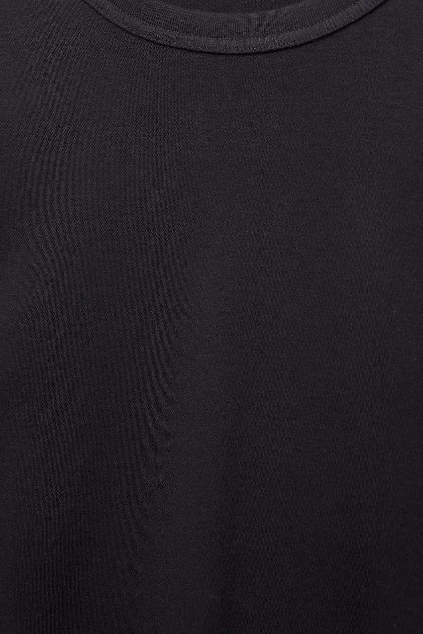 LT1K Regular Pure Black Essential T-Shirt. - lessthan1thousand