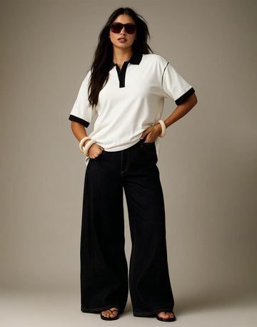 LT1K Essential White Loose Polo.