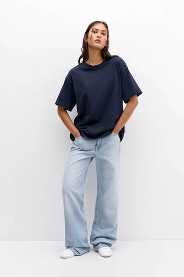 LT1K Loose Navy Blue Essential T-Shirt