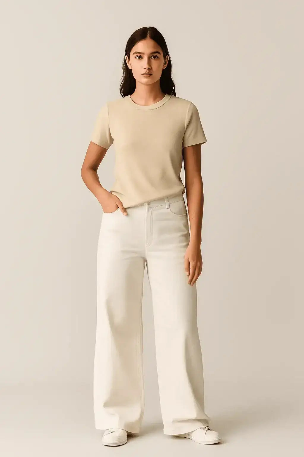 LT1K Regular Khaki Essential T-Shirt. - lessthan1thousand