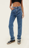 Dark Blue Slim Straight Long Length Jeans