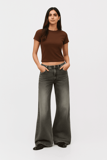 LT1K Slim Coffee Brown Essential T-Shirt.