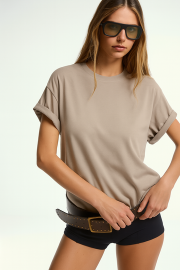 LT1K Loose Light Taupe Essential T-Shirt.
