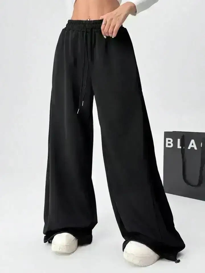 LT1K Pure Black Wide-Leg Trouser (Made For Summer). - lessthan1thousand