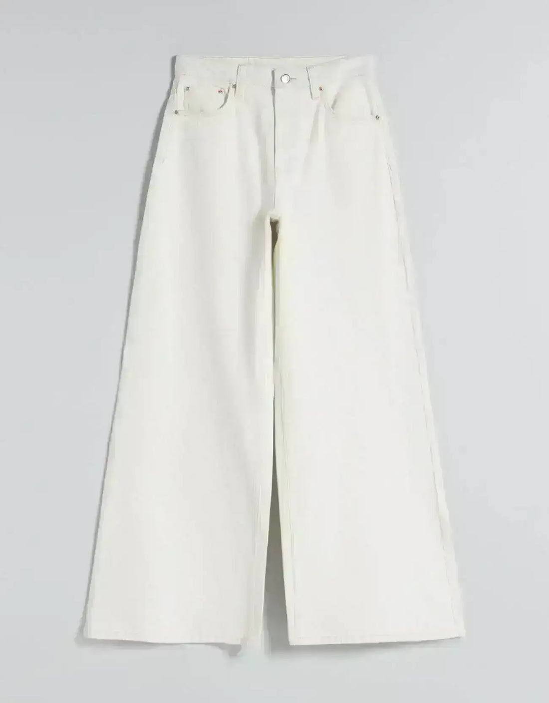 Zara White High-Waisted Wide-Leg Jeans. - lessthan1thousand