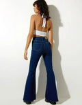 Bershka Dark Blue High-Waisted Flare Jeans. - lessthan1thousand