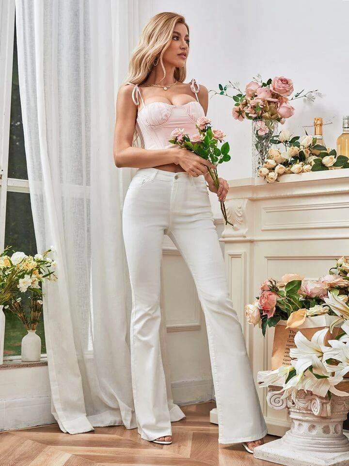 Bershka White Flare Jeans. - lessthan1thousand