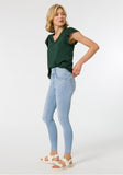 TIFF Light Blue High-Waisted Skinny Jeans lessthan1thousand