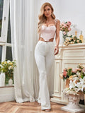 MNG White Flare Jeans