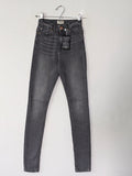 Grey High-Waist Skinny Jeans (MINOR FAULT)(Long Length)