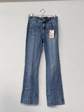 Blue High-Rise Flare Jeans