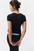 LT1K Slim Pure Black Essential T-Shirt. - lessthan1thousand
