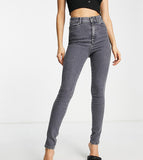 Dark Grey High-Rise Skinny Jeans