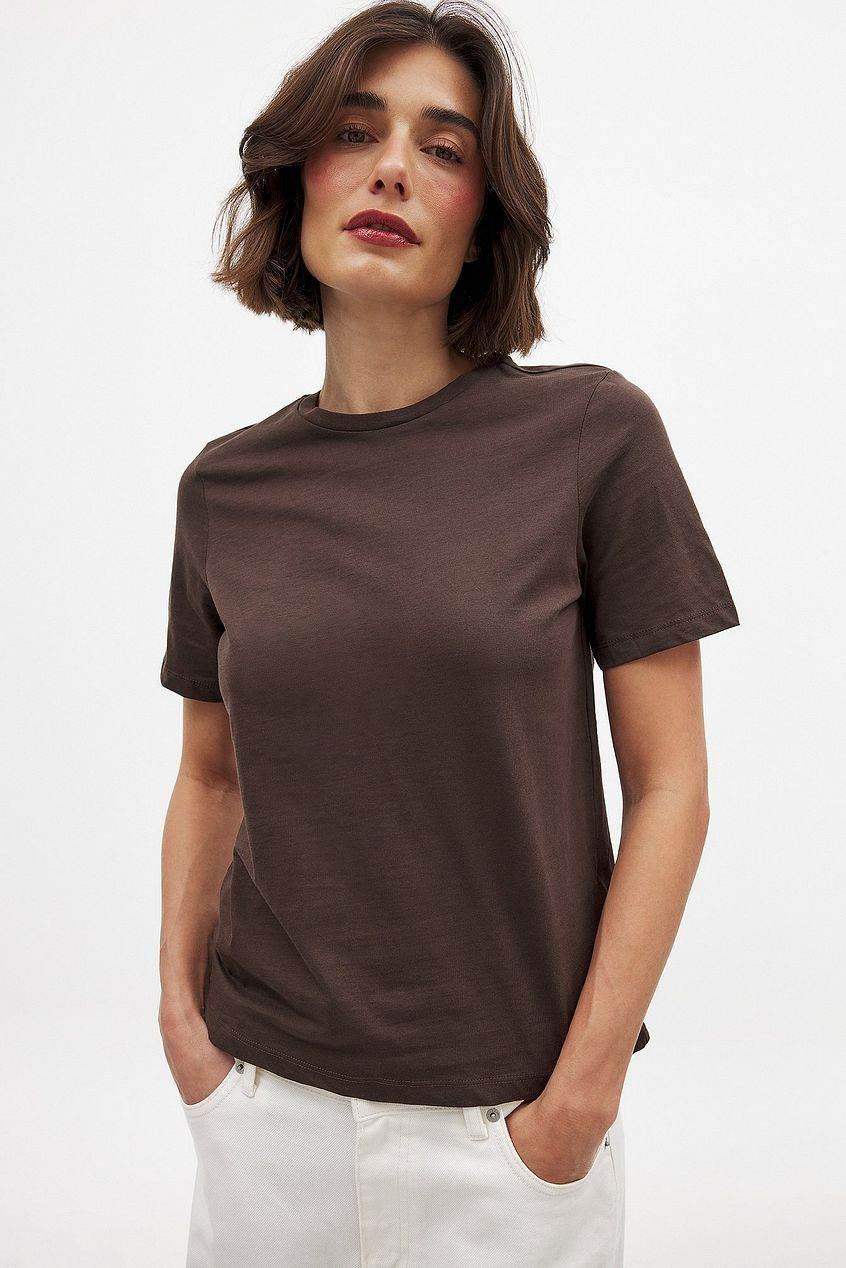 LT1K Regular Coffee Brown Essential T-Shirt. - lessthan1thousand