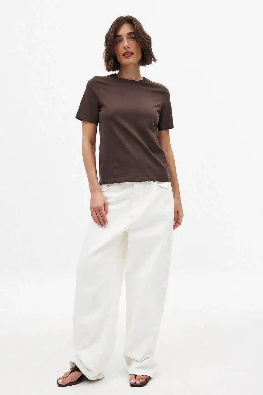 LT1K Regular Coffee Brown Essential T-Shirt. - lessthan1thousand