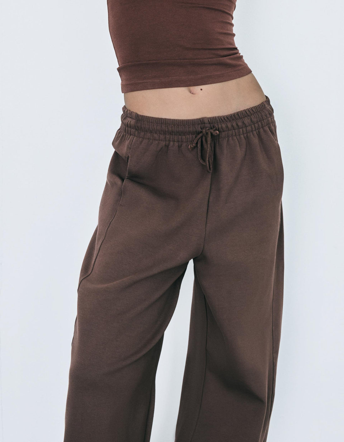 LT1K Pure Brown Barrel Loose Trouser (Made For Summer)