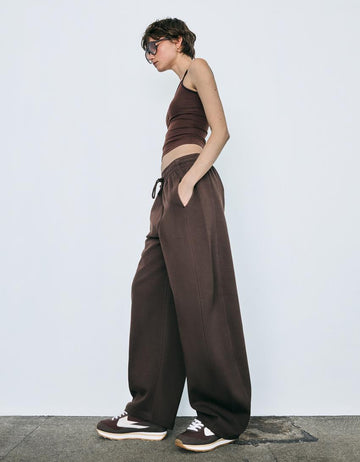 LT1K Pure Brown Barrel Loose Trouser (Made For Summer)