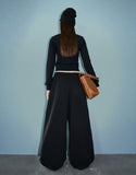 LT1K Pure Black Barrel Loose Trouser (Made For Summer)