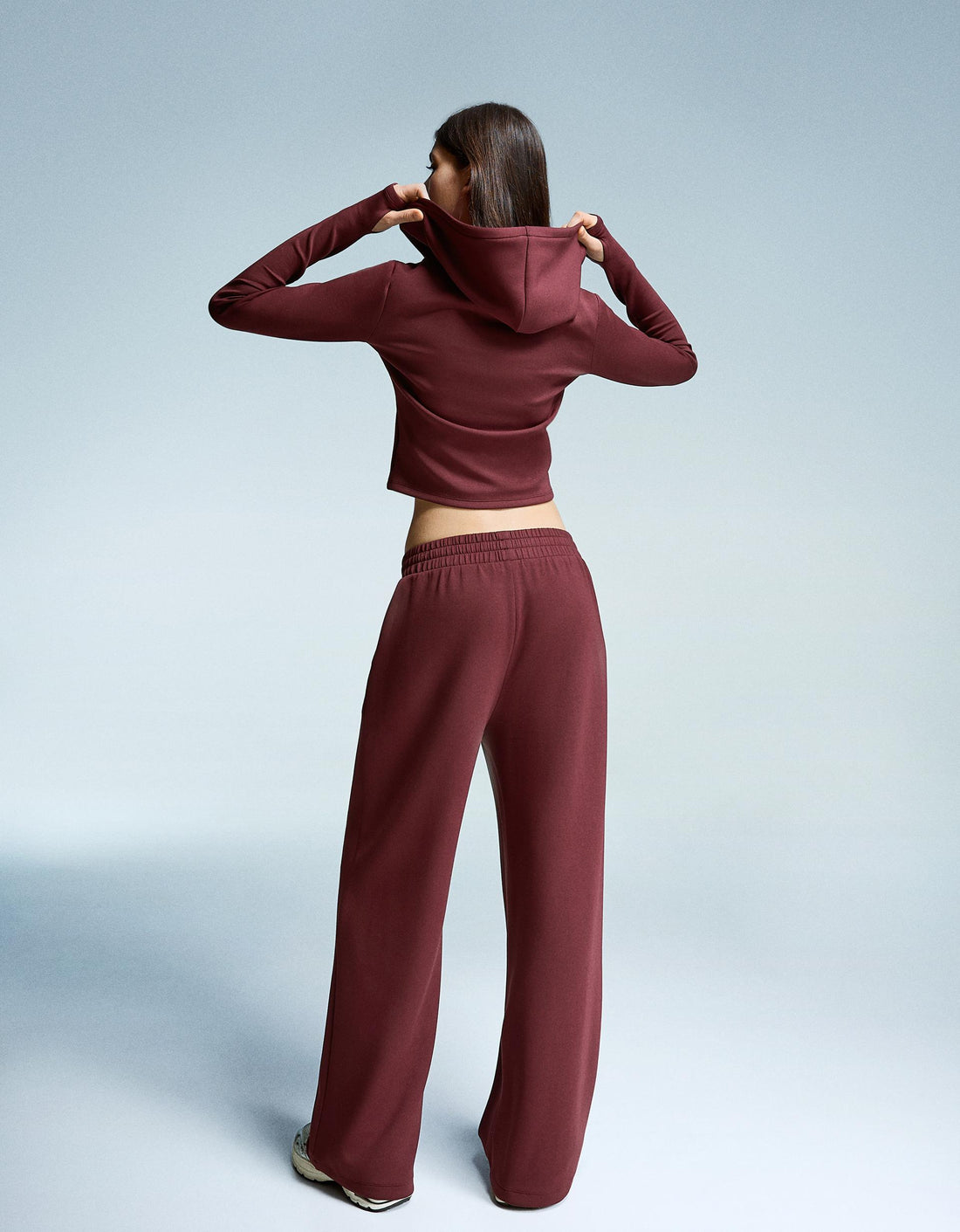 LT1K Zip-Up Slim Maroon hoodie.