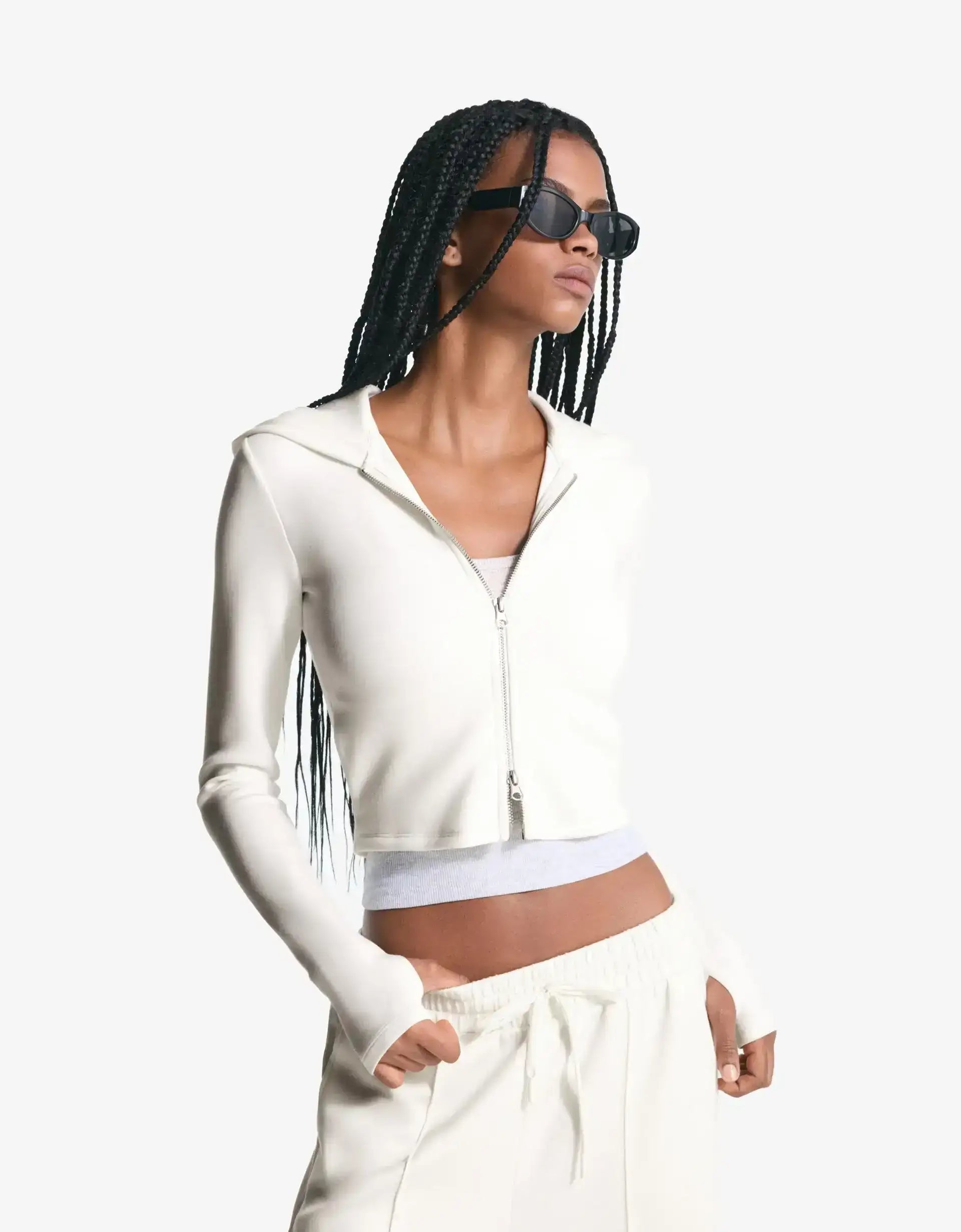 LT1K Zip-Up Slim Sand hoodie.