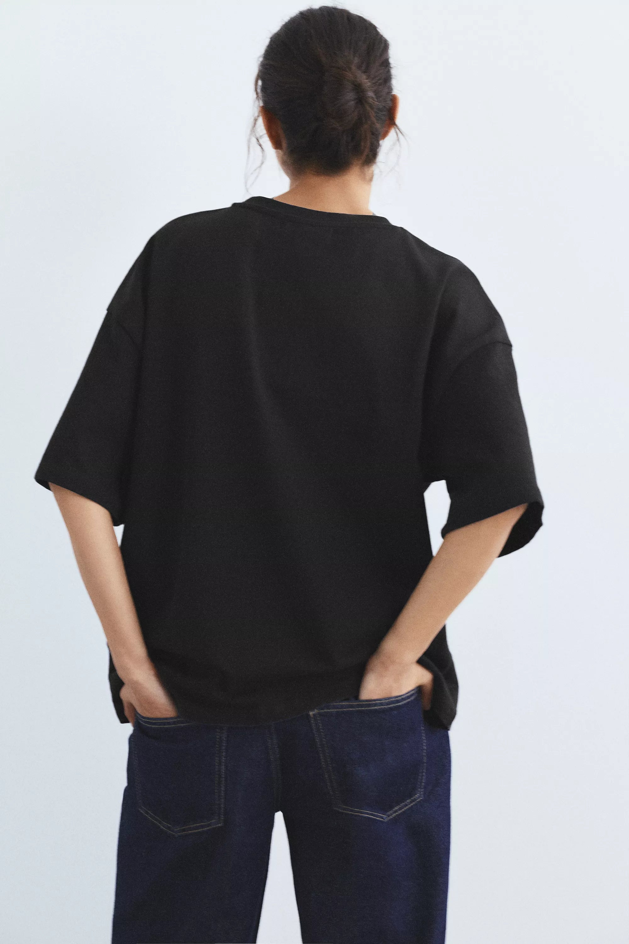 LT1K Oversize Pure Black Essential T-Shirt