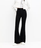 MANGO Pure Black High-Waisted Flare Jeans.