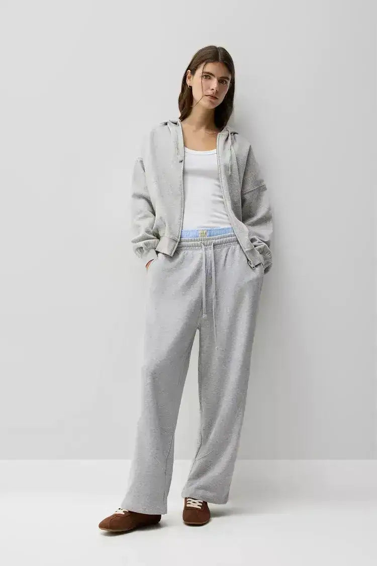 LT1K Grey Zipper Oversize hoodie.