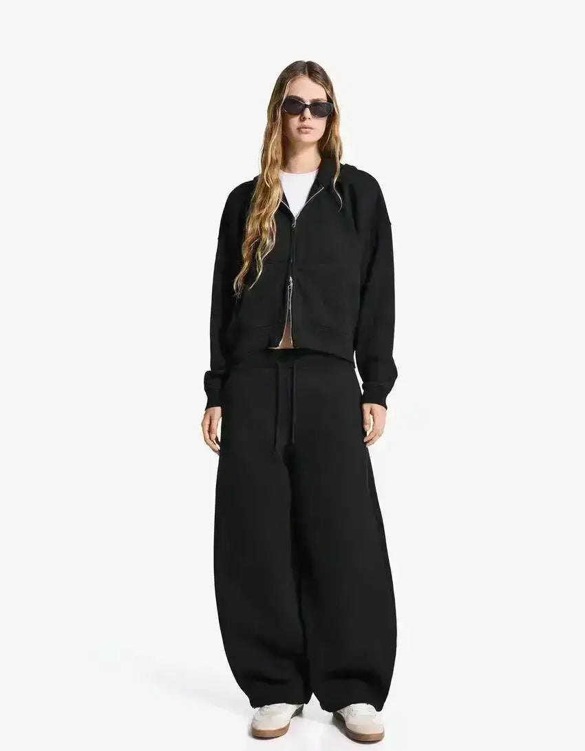 LT1K Pure Black Barrel Loose Trouser (Made For Summer) - lessthan1thousand