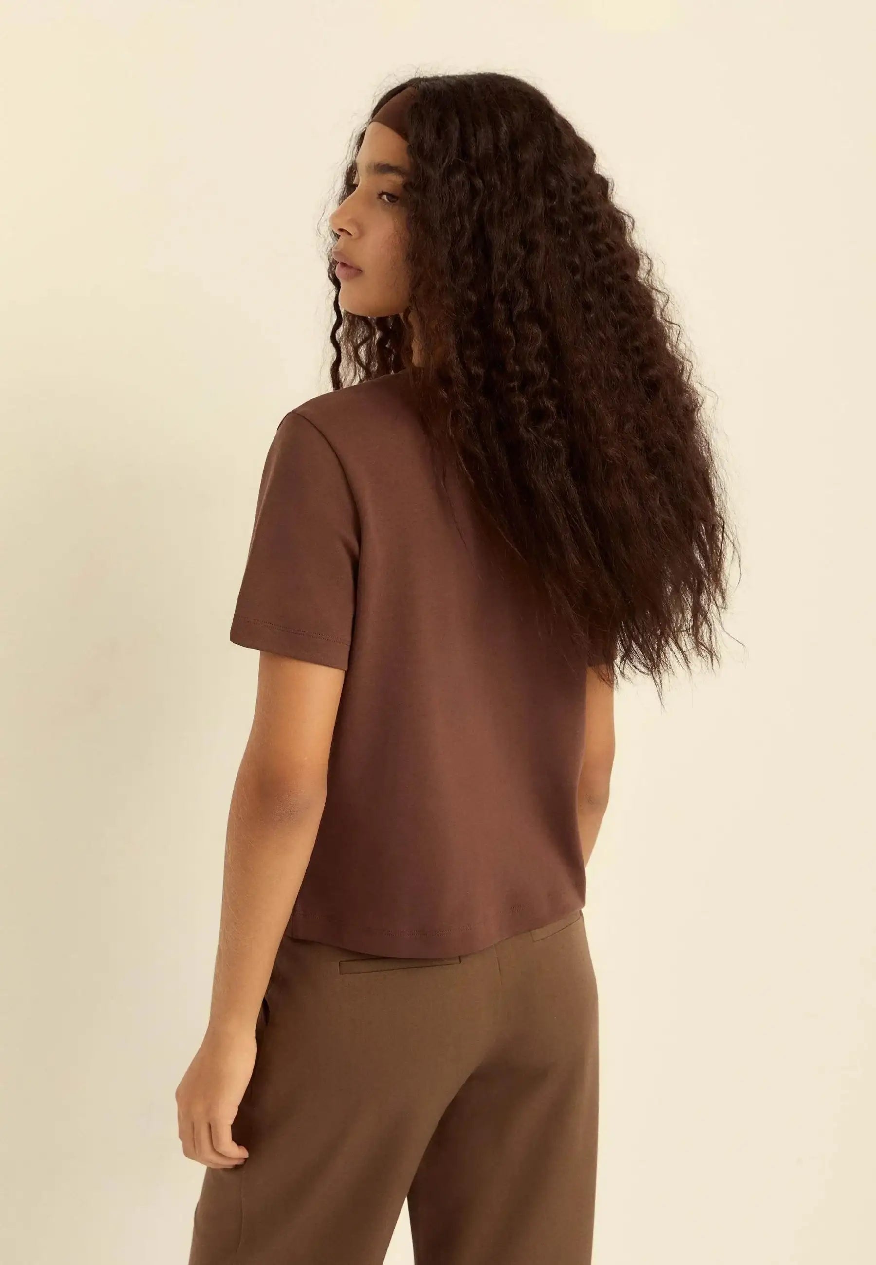 LT1K Regular Coffee Brown Essential T-Shirt. - lessthan1thousand