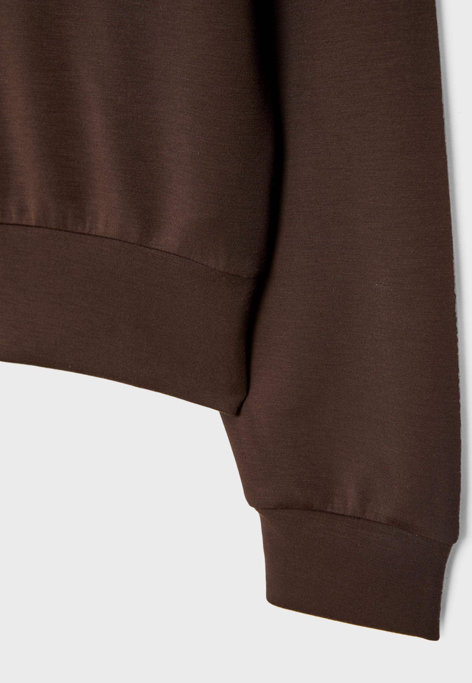 LT1K Brown Collared Oversize Sweatshirt.