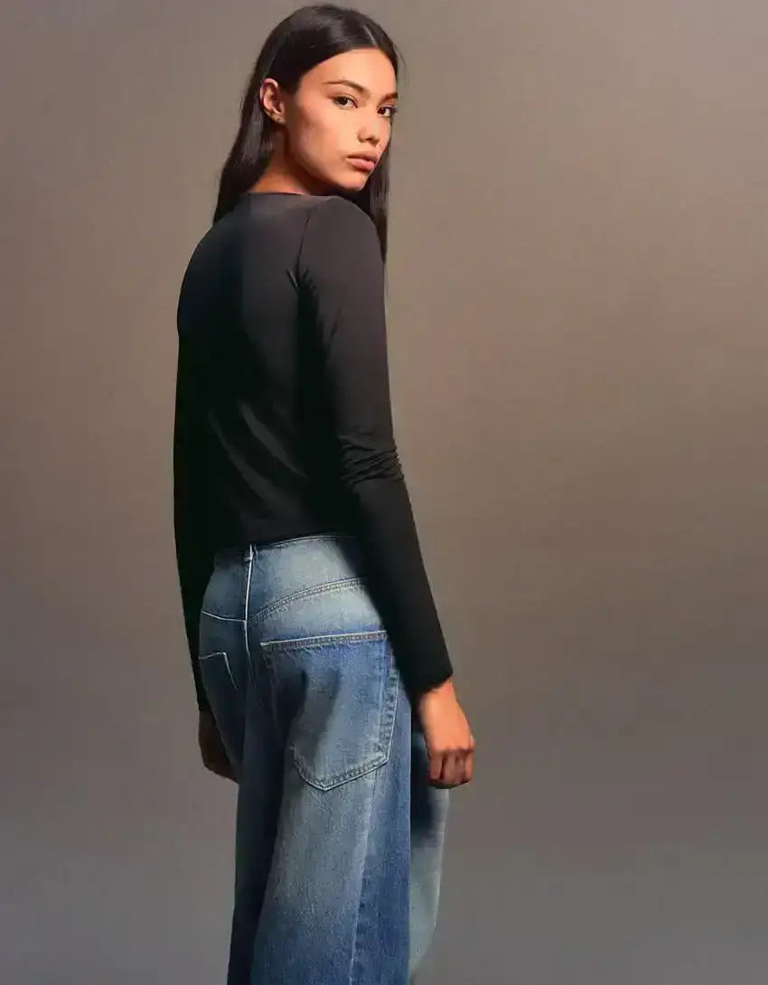 LT1K Essential Long sleeve Slim Top with buttons.(Perfect For All Season)