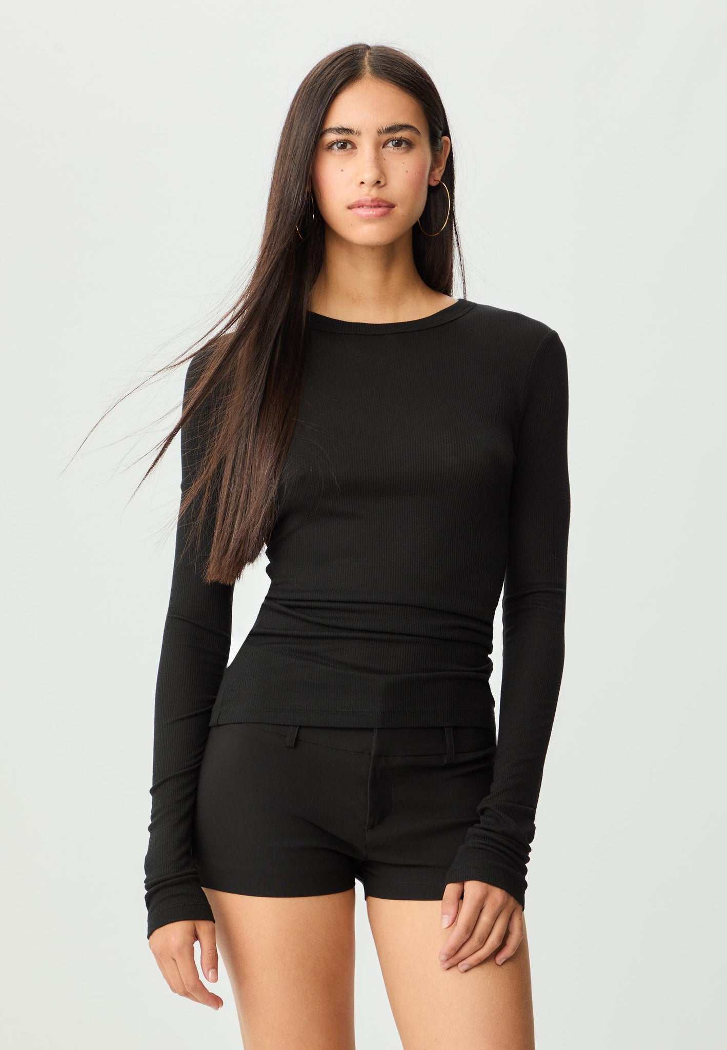 LT1K Black Essential Full-Sleeves Slim T-Shirt.(Perfect For All Season)