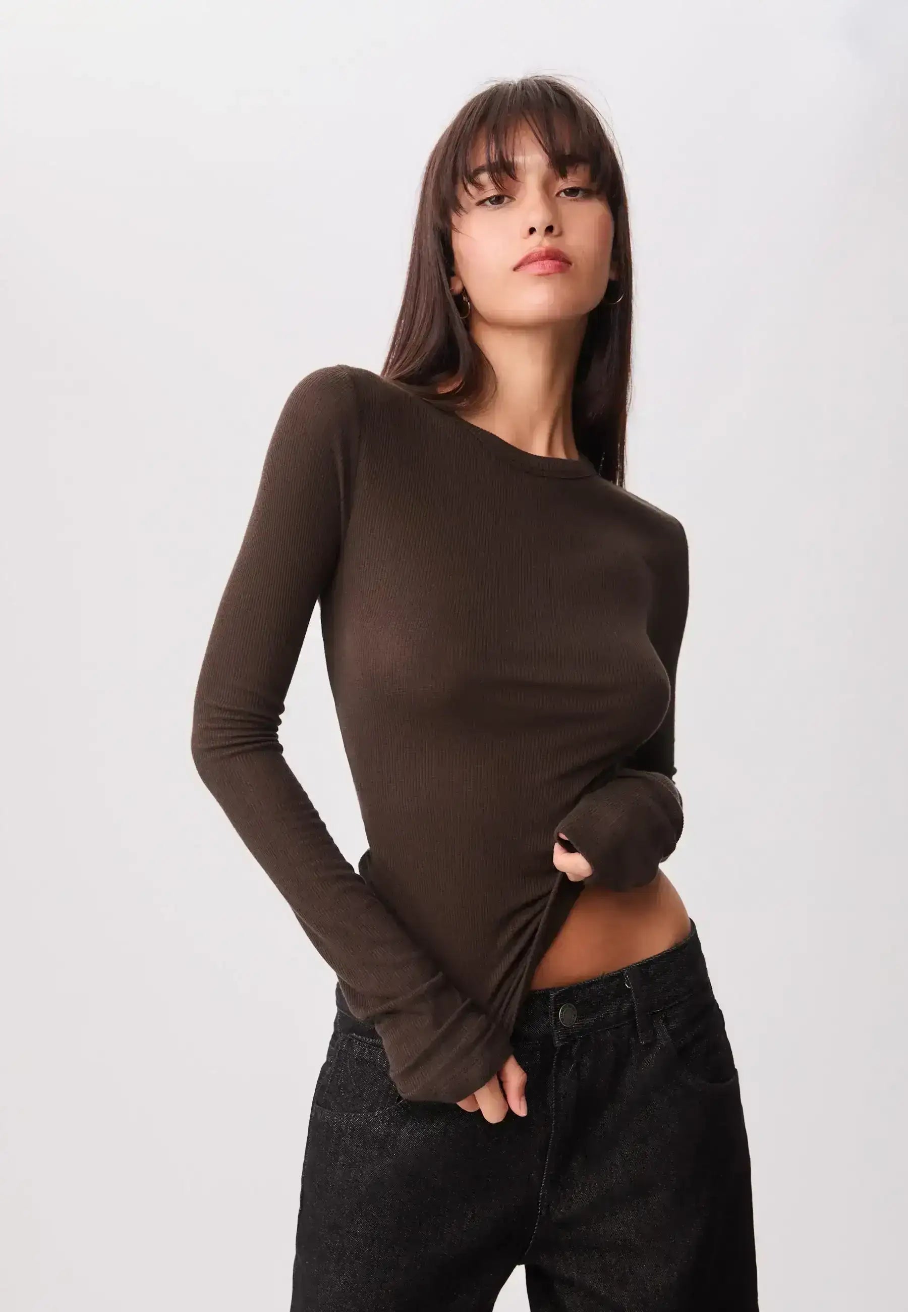 LT1K Essential Full-Sleeves Slim Top.(Perfect For All Season)
