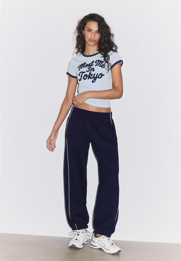 LT1K Double Piping Baggy Jogger. (Perfect For All Season).