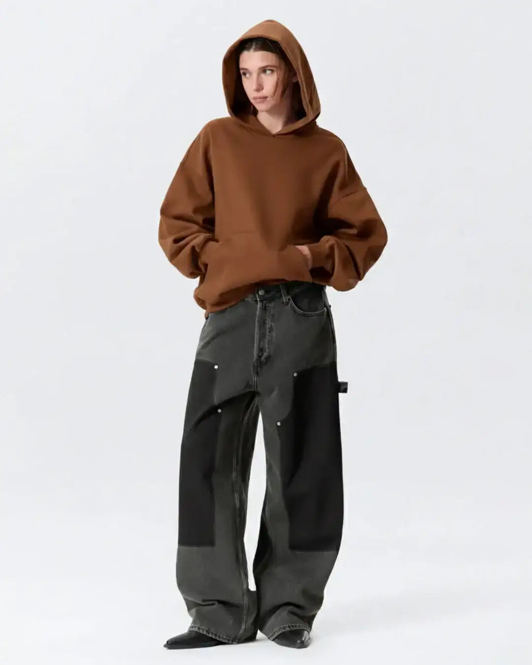 LT1K Basic Brown Oversize hoodie.