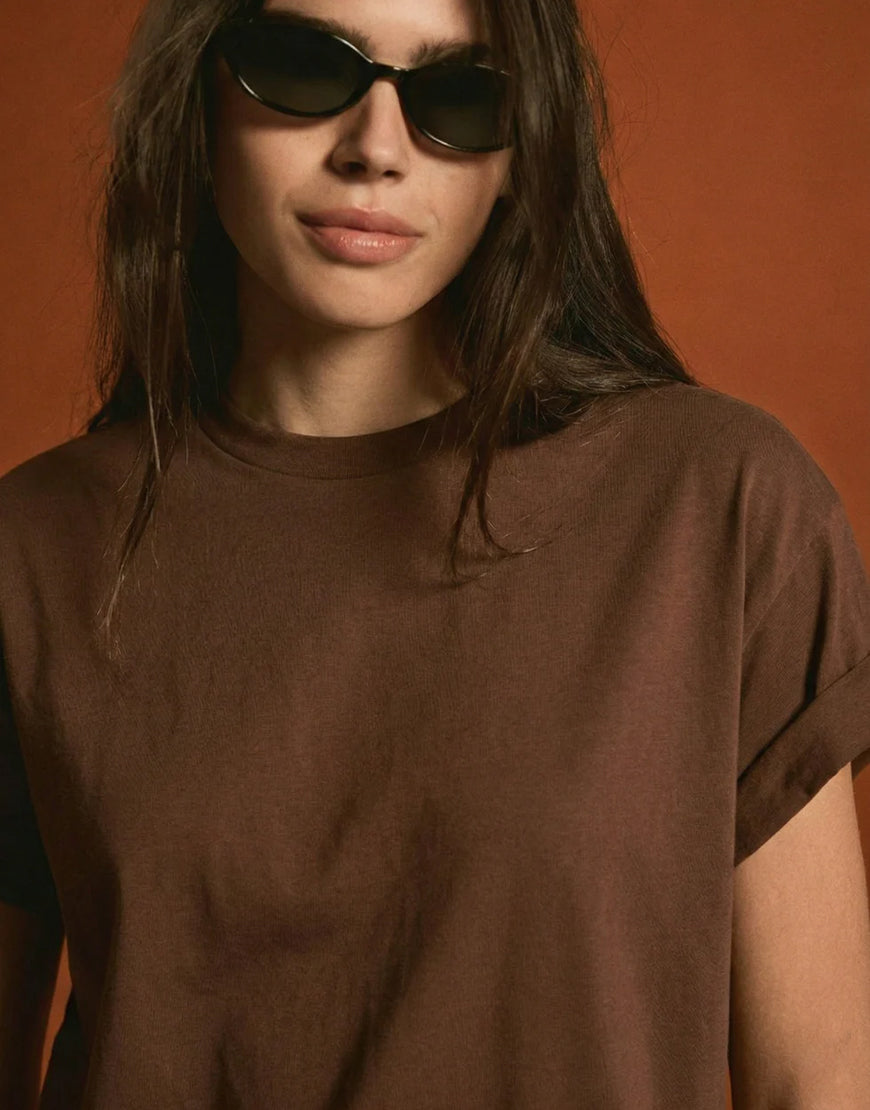 LT1K Oversize Coffee Brown Essential T-Shirt.