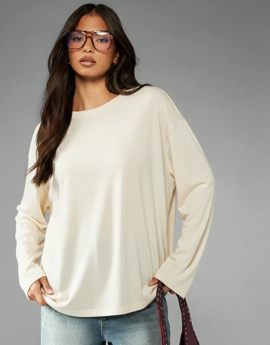 LT1K Sand Oversize full Sleeves Top.(Perfect For All Season)