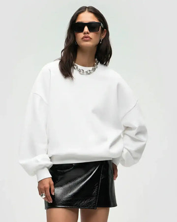 LT1K White Oversize Sweatshirt.