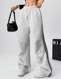 LT1K Grey Side Stripe Wide-Leg Trouser (Made For Summer).