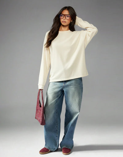 LT1K Sand Oversize full Sleeves Top.(Perfect For All Season)