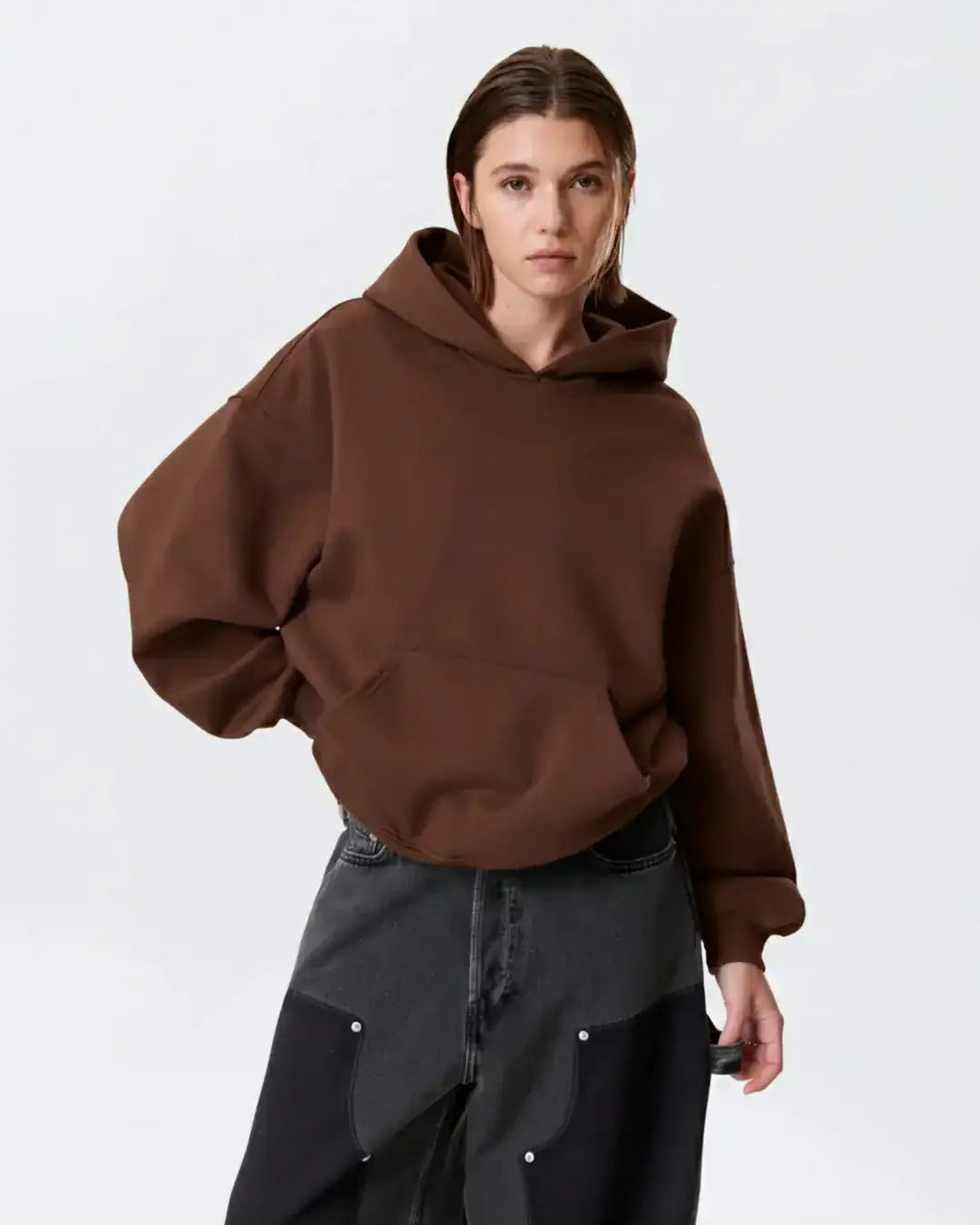 LT1K Basic Brown Oversize hoodie.