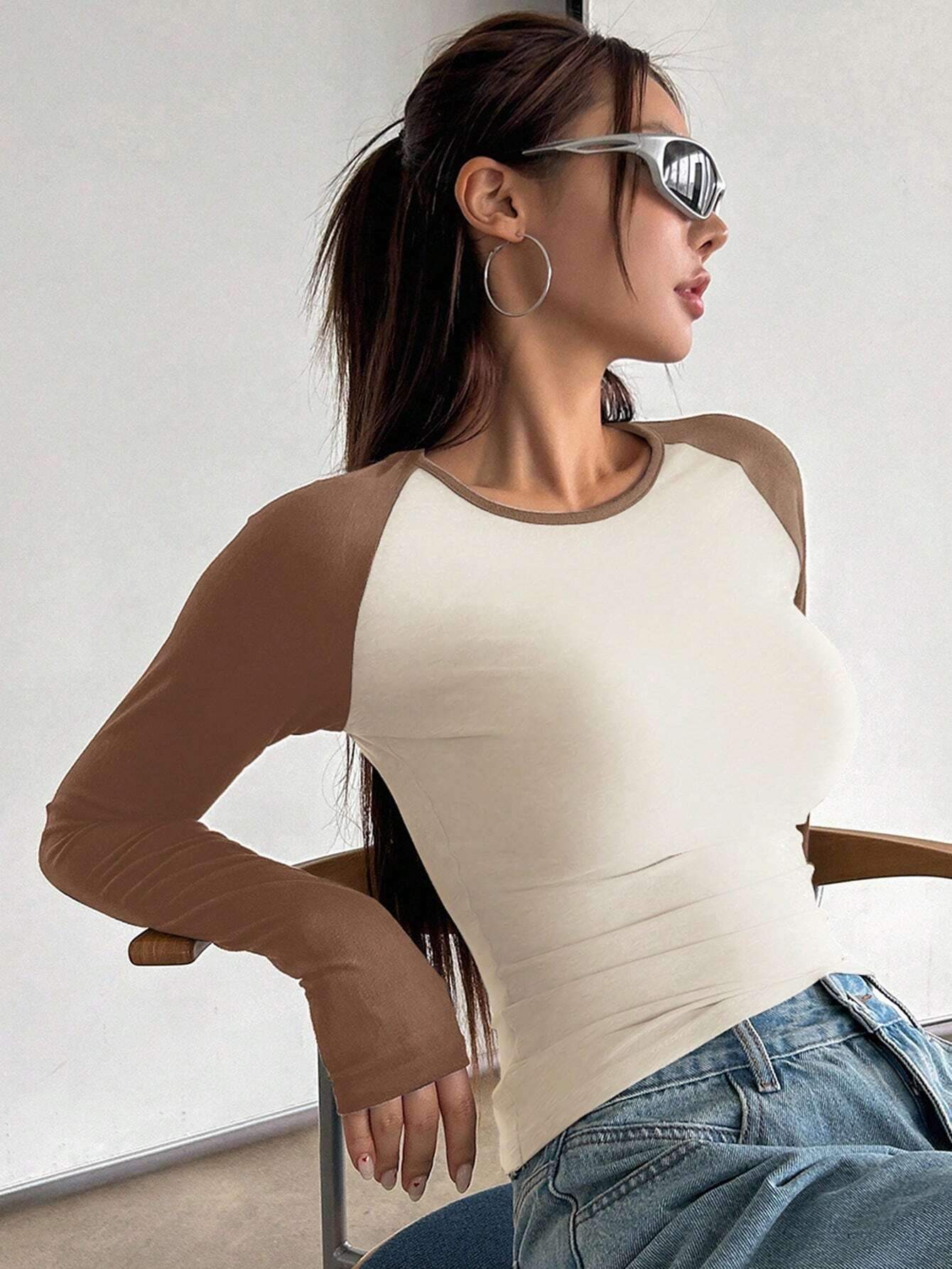 LT1K Essential Full-Sleeves Raglan Slim Top.(Perfect For All Season)