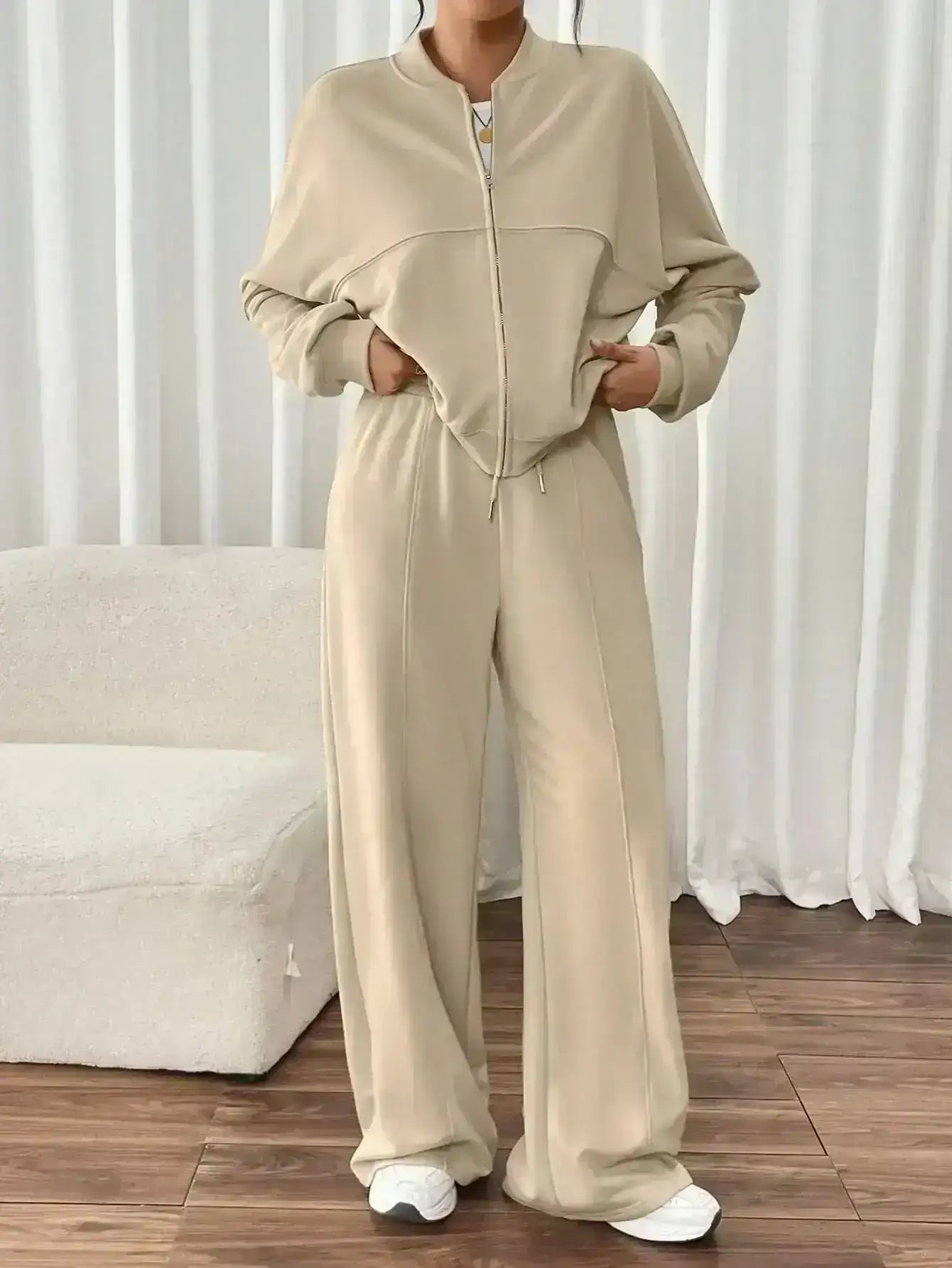 LT1K Front-Seam Wide-Leg Trouser.(Perfect For All Season)