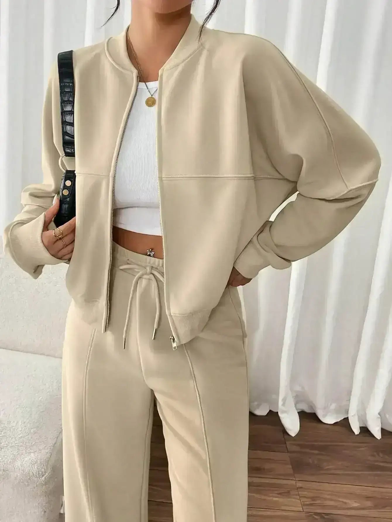 LT1K Front-Seam Wide-Leg Trouser.(Perfect For All Season)