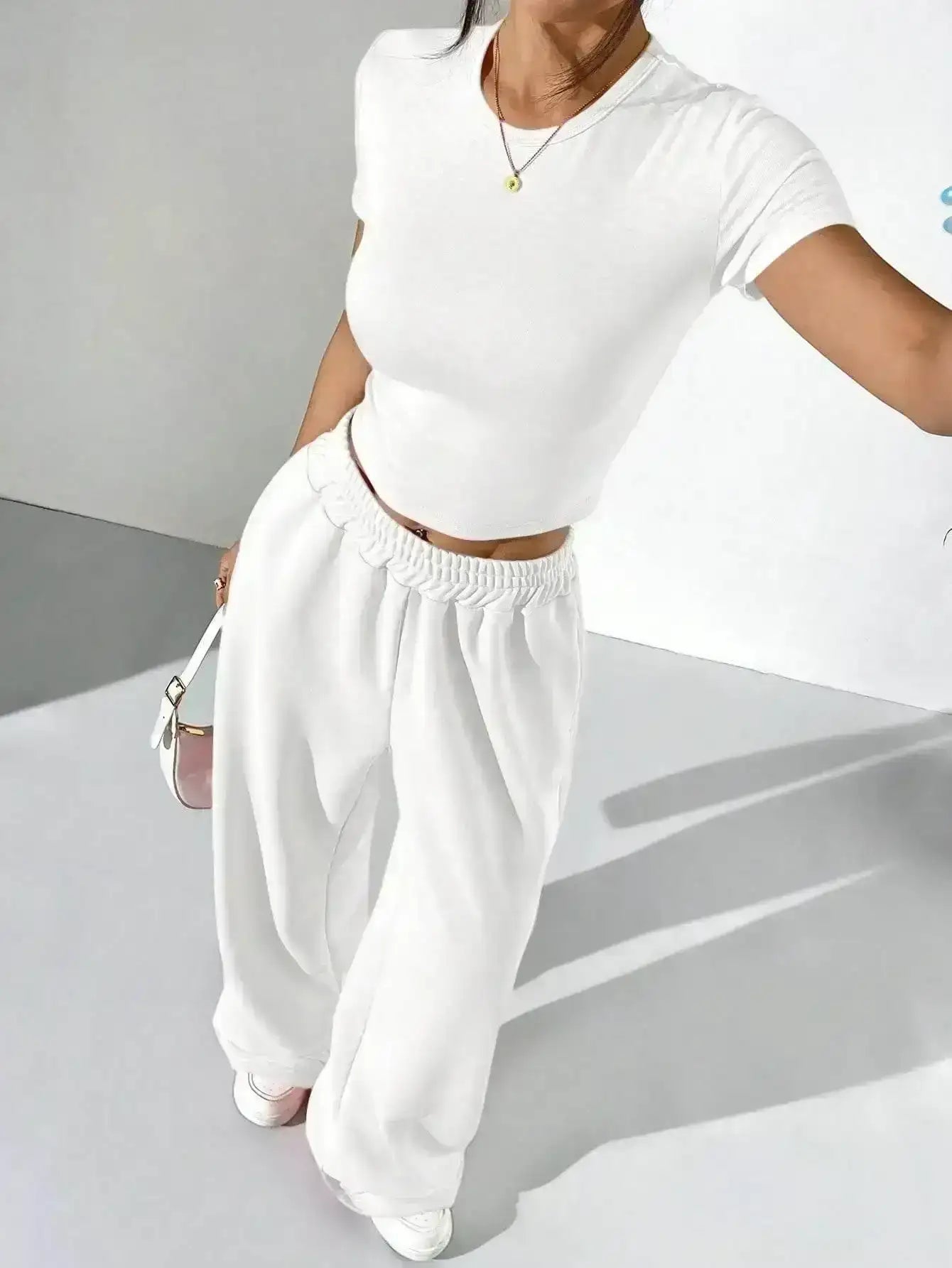LT1K Fix Belt Wide-Leg Trouser.(Perfect For All Season)