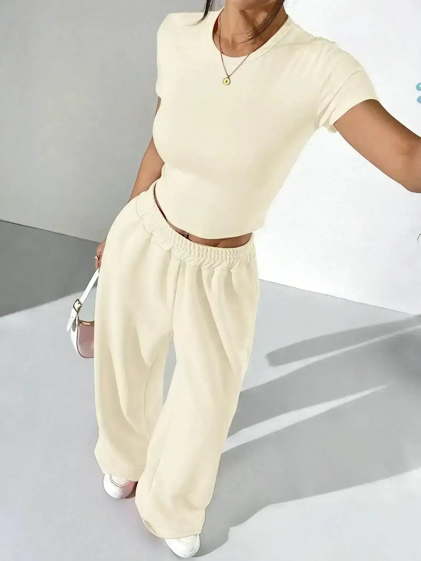 LT1K Fix Belt Wide-Leg Trouser.(Perfect For All Season)