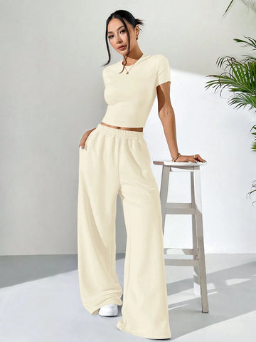 LT1K Sand Fix Belt Wide-Leg Trouser (Made For Summer).